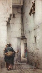 Conversation Dans Une Rue De Constantine by Charles Guillaume Brun