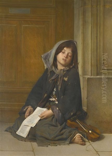 La Mendiante by Charles Guillaume Brun