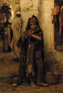 The Little Flautist by Charles Guillaume Brun