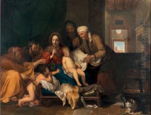 La Sainte Famille Dit Le Sommeil De L'enfant Ou Le Silence by Charles Le Brun