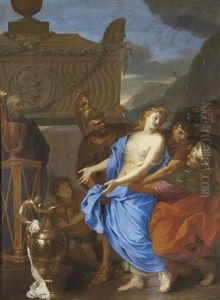 Le Sacrifice De Polyxene by Charles Le Brun