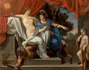 La Sagesse Et La Foi Denoncant Le Mensonge by Charles Le Brun