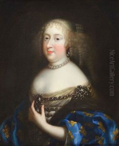 Portrait De Marie Therese D'autrichereine De France by Charles Le Brun