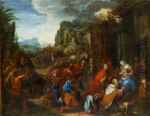 Konungarnas Tillbedjan by Charles Le Brun
