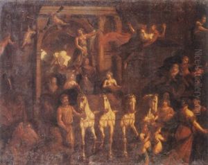 A Triumphant Emperor Entering A City by Charles Le Brun