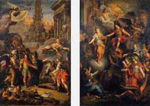 Allegorie Des Arts Et De La Construction De Versailles by Charles Le Brun