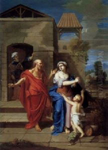 Hagar And Ishmael by Charles Le Brun