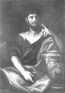 Ritratto Di Filosofo Classico A Mezza Figura Con Un Libro In Grembo by Charles Le Brun
