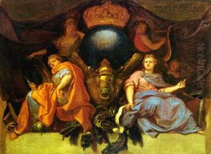 Minerva And The Muses Melpomone, Poyhymnia And Erato