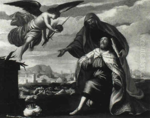 David And Araunah Making Offerings At The Altar - view 1