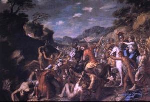 La Regina Tomiri Guida Il Suo Esercito Contro Ciro Il Grande by Charles Le Brun