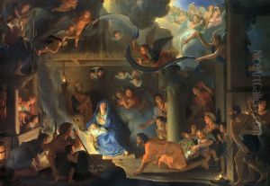 The Adoration Of The Shepherds by Charles Le Brun
