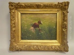 Jeune Fille Cueillant Un Bouquet Jeune Fille Cueillant Un Bouquet
