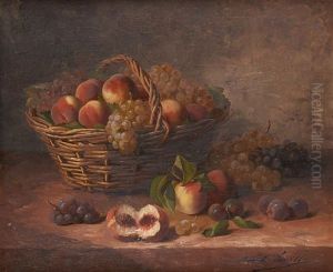 Panier Aux Peches Et Raisins by Alfred Arthur Brunel de Neuville