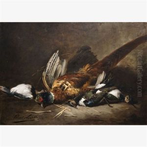 Nature Morte De Chasse by Alfred Arthur Brunel de Neuville