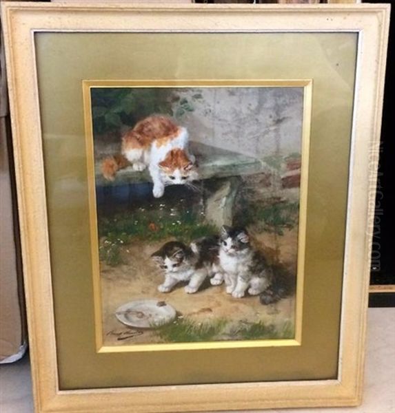 Chatons Devant Une Assiette A L"escargot - view 1