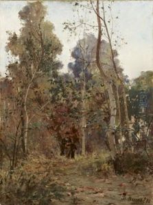 Le Peintre Paul Sain Sur La Barthelasse by Jean Baptiste Brunel