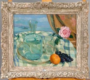 Nature Morte Au Carafon, Aux Fruits Et A La Rose by Umberto Brunelleschi