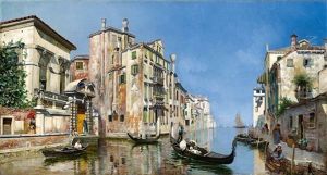 Ansicht Eines Kanals In Venedig by Francois Brunery