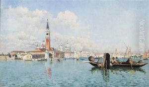 Fishing On The Venetian Lagoon by Francois Brunery