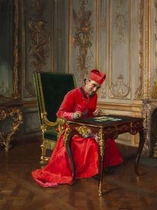 Portrait Of A Cardinal Playing Cards by Francois Brunery
