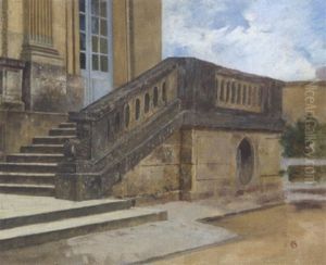 Trappe Foran En Indgang Til Versailles-slottet by Francois Brunery