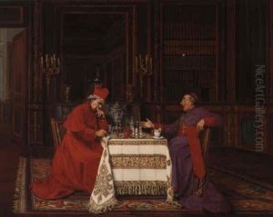 Cardinals Playing Chess by Francois Brunery