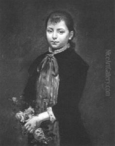 Madchenportrait by Emile-Jean-Marie Brunet