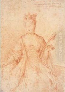 Portrait De Madame Des Monsaux by Gilles Allou