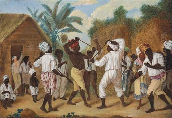 A Cudgelling Match Between English And French Negroes In The Island Of Dominica by Agostino Brunias