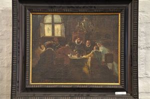 Le Bourgeois A Table by Leon de Meutter Brunin
