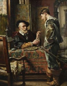 Le Cadeau De Fiancailles by Leon de Meutter Brunin