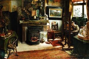 Im Atelier Des Kunstlers by Leon de Meutter Brunin