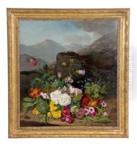 Floral Landscape by Leopold Brunner the Elder