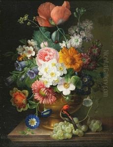 Still Lifes Of Flowers (2 Works)