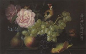 Stilleben Mit Stieglitz by Leopold Brunner the Elder