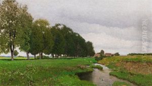 Landscape With A Creek In Lower Austria by Ferdinand Brunner