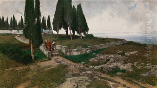 Cypresses, Castel Gandolfo - view 1
