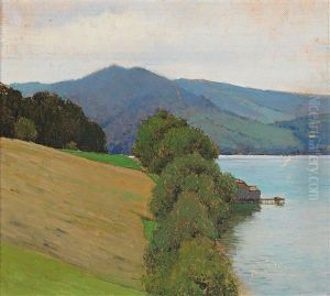 Am Attersee - At Lake Attersee by Ferdinand Brunner