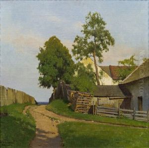 Bauerliches Gehoft by Ferdinand Brunner