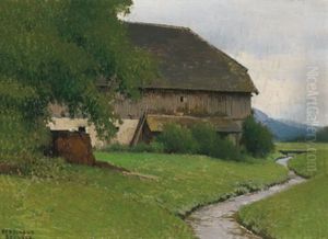 Bauernhaus Am Bach by Ferdinand Brunner