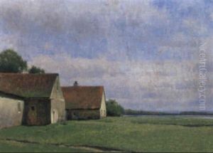 Fischerhauser An Der Donau by Ferdinand Brunner