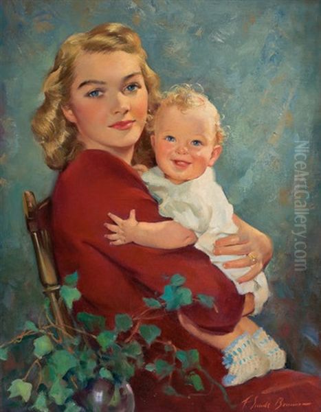 Woman Holding Baby - view 1