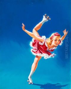Pin-up Roller-skating