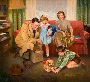 New Puppy by Frederick Sands Brunner