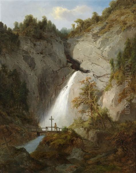 Der Wasserfall Beim Toten Weib Zwischen Murzsteg Und Frein - view 1