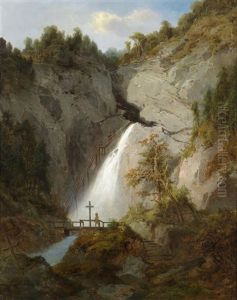 Der Wasserfall Beim Toten Weib Zwischen Murzsteg Und Frein