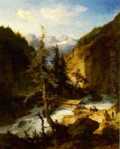 An Alpine River Crossing An Alpine River Crossing
