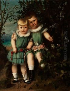 Doppelbildnis Zweier Kleiner Kinder by Karl Bruenner