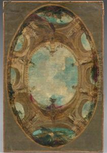Etude Pour Un Decor De Plafond by Emile-Henri Brunner-Lacoste